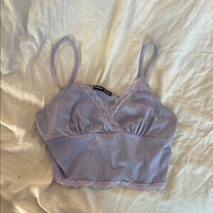 SHEIN Lavender Crop Top